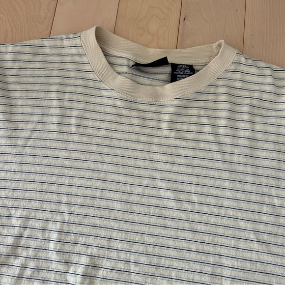 Men’s Puritan Tan and Blue Striped Tshirt - Picture 2 of 4